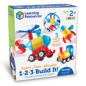 1-2-3 Build It!™ - Rocket-Train-Helicopter