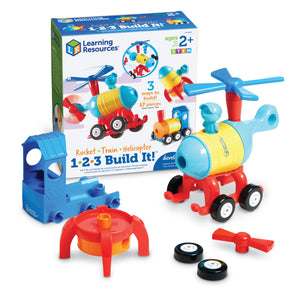 1-2-3 Build It!™ - Rocket-Train-Helicopter