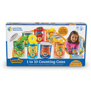 1 to 10 Counting Cans