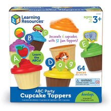 Load image into Gallery viewer, ABC Party Cupcake Toppers
